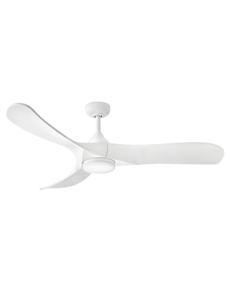 Swell Illuminated 56" Outdoor Smart Ceiling Fan with Light in Matte White