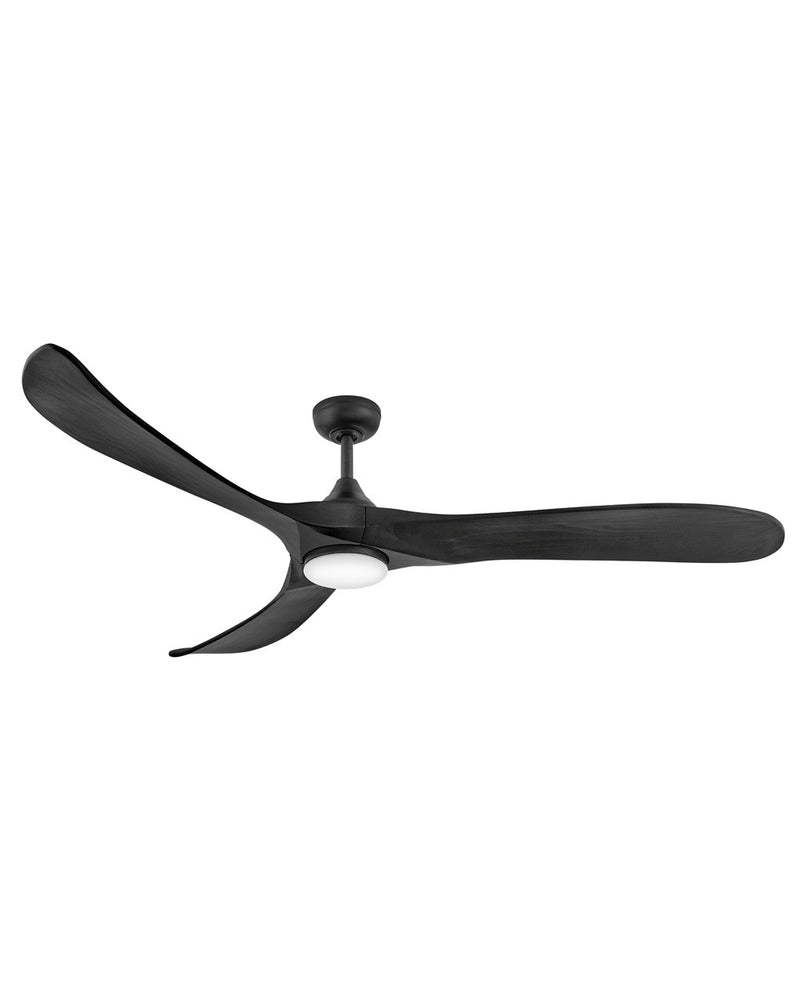 903872FBB-LDD - Swell Illuminated 72" LED Smart Fan in Matte Black by Hinkley Lighting