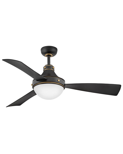 Oliver 50" Outdoor Smart Ceiling Fan with Light in Matte Black