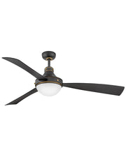 Oliver 62" Outdoor Smart Ceiling Fan with Light in Matte Black