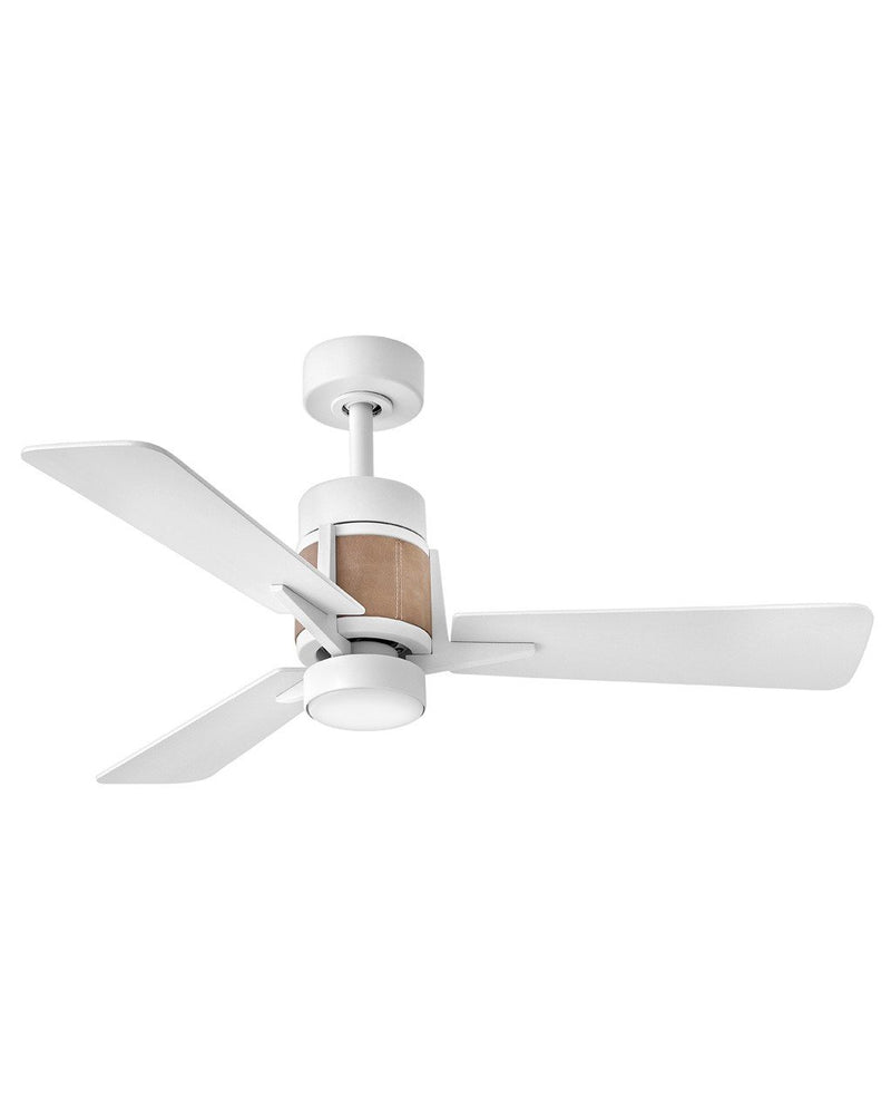 Atticus 42" Outdoor Smart Ceiling Fan with Light in Matte White