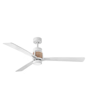 Atticus 56" Outdoor Smart Ceiling Fan with Light in Matte White