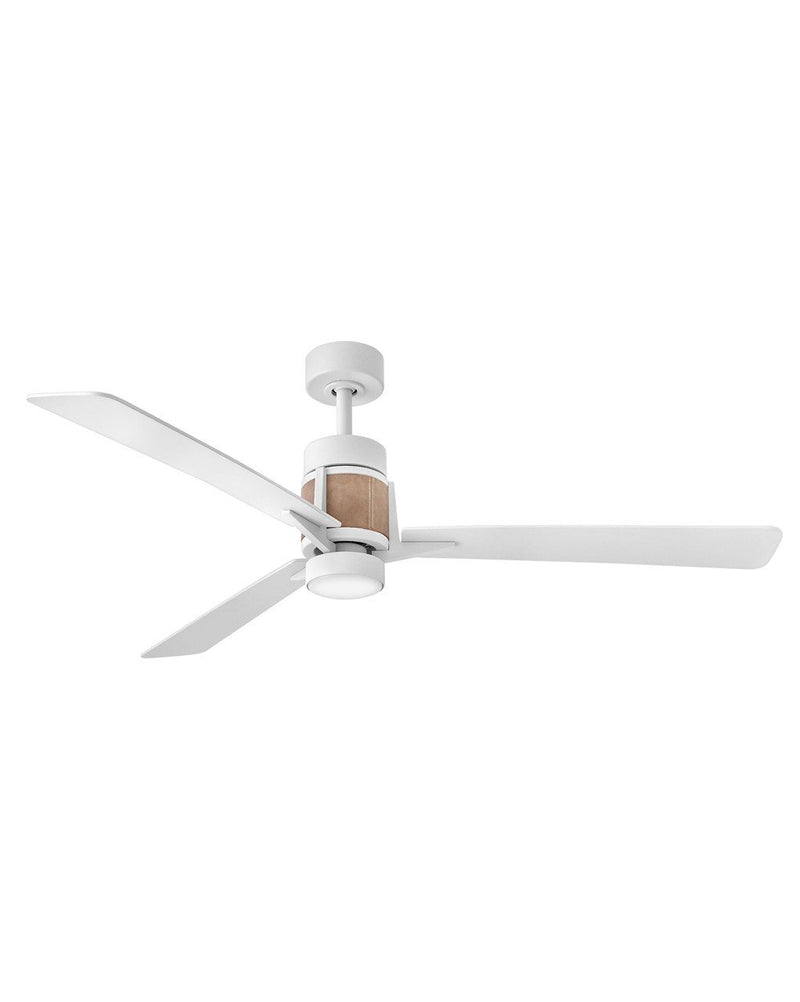 Atticus 56" Outdoor Smart Ceiling Fan with Light in Matte White