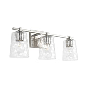 Burke 3-Light Bath Vanity Light in Polished Nickel