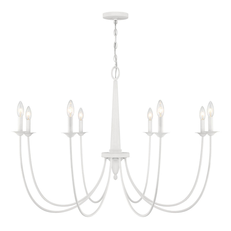 Stonecrest 8-Light Chandelier in Bisque White