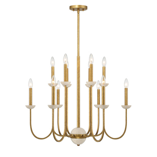 Oakhurst 12 Light Chandelier in Antique Gold