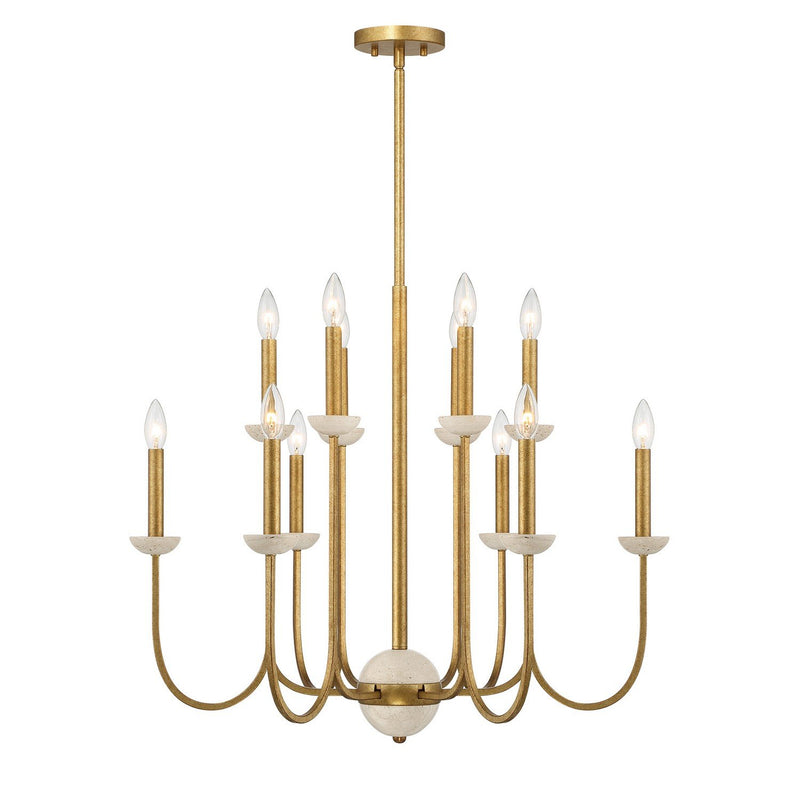 Oakhurst 12-Light Chandelier in Antique Gold