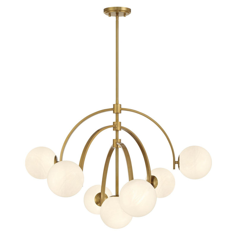 Marias 7-Light Cluster Pendant in Warm Brass