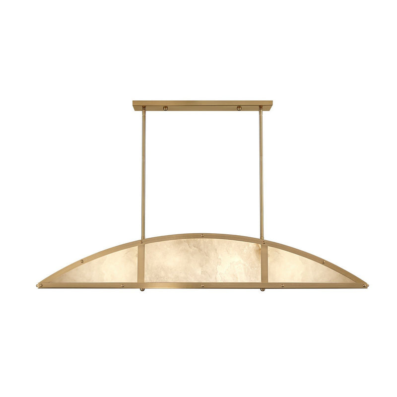 Legacy 4-Light Linear Pendant in Warm Brass