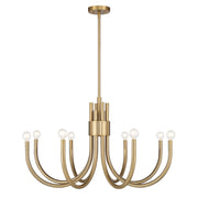 Sorrento 8-Light Chandelier in Noble Brass