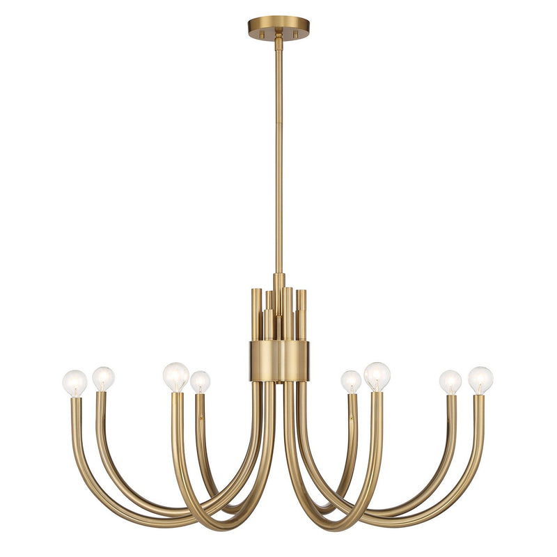 Sorrento 8-Light Chandelier in Noble Brass