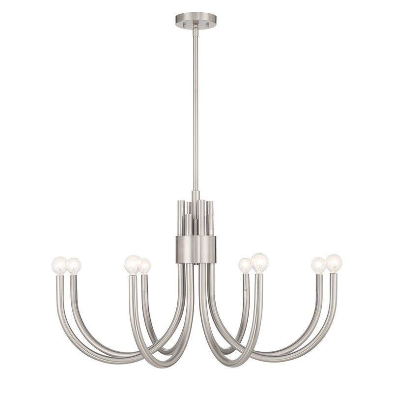 Sorrento 8-Light Chandelier in Satin Nickel