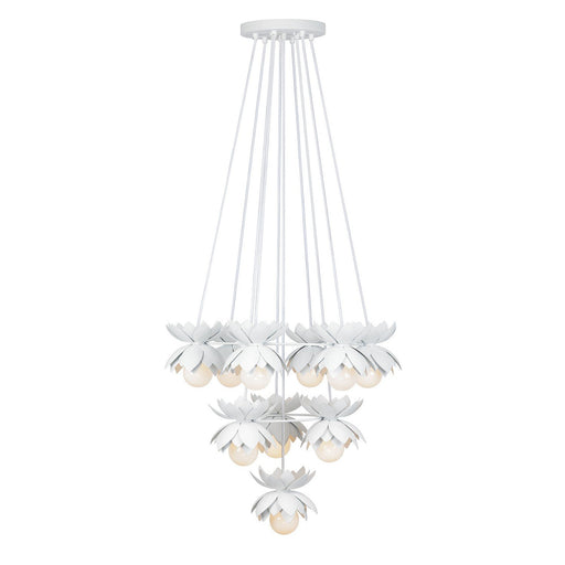 Pacha 10-Light Cluster Pendant in White Cashmere