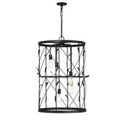 Lexington 5-Light Cage Pendant in Matte Black