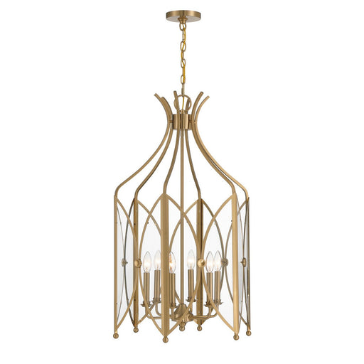 Enclave 6-Light Lantern Pendant in Noble Brass
