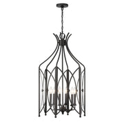 Enclave 6-Light Lantern Pendant in Black Tourmaline