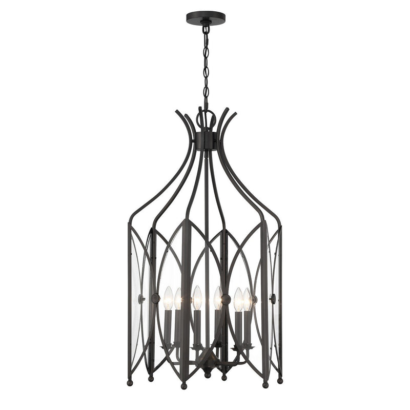 Enclave 6-Light Lantern Pendant in Black Tourmaline