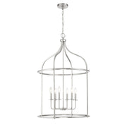 Brookstone 6-Light Lantern Pendant in Satin Nickel