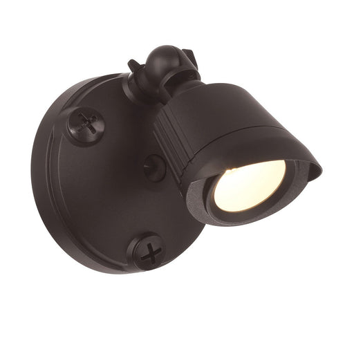 Warm White LED Single Flood Outdoor Wall Sconce in Bronze