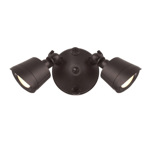 Warm White LED Double Flood Outdoor Wall Sconce in Bronze