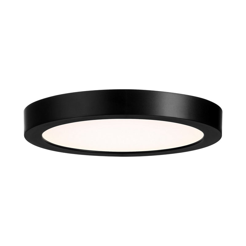 7" Ultra-Slim LED Flush Mount in Black