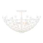 Birch 3-Light Semi-Flush Mount in Bisque White