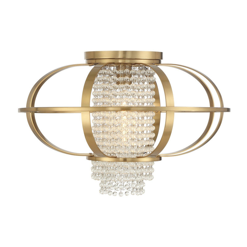 Idlewild Flush Mount in Warm Brass