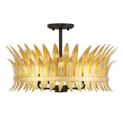 Ensley 4-Light Semi-Flush Mount in True Gold