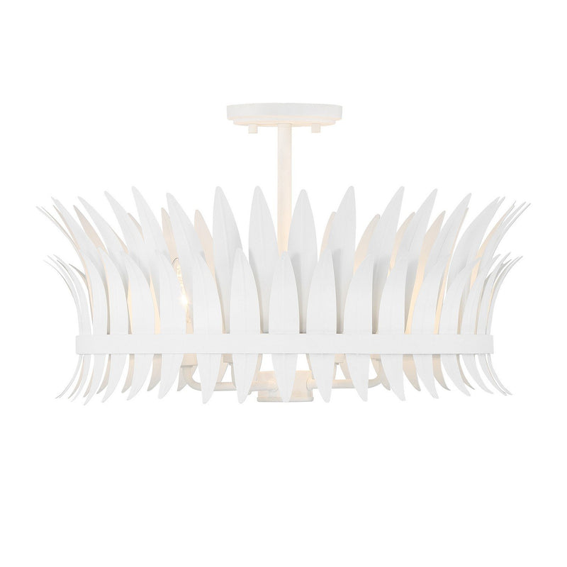 Ensley 4-Light Semi-Flush Mount in Bisque White