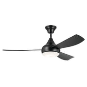 Ample 54" Outdoor Ceiling Fan with Light in Satin Black