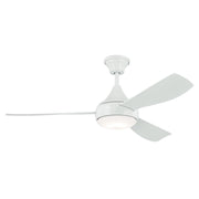 Ample 54" Outdoor Ceiling Fan with Light in White