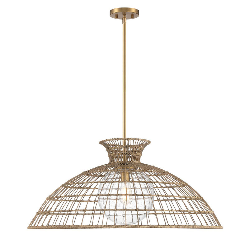 Lanai Pendant in Warm Brass