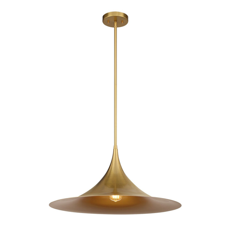 Bowdin Pendant in Warm Brass