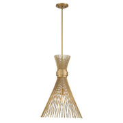 Longfellow Pendant in Burnished Brass