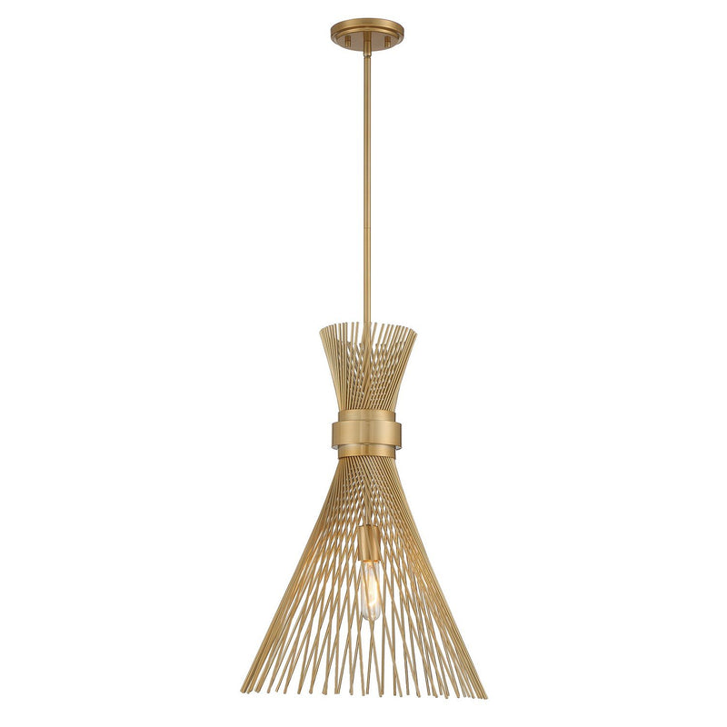 Longfellow Pendant in Burnished Brass