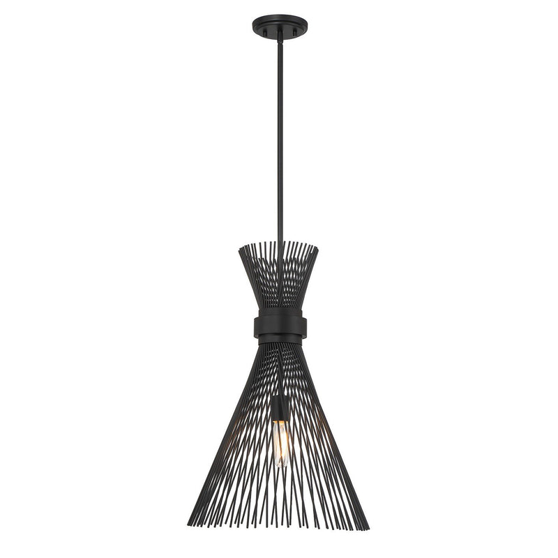 Longfellow Pendant in Matte Black