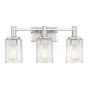 Concord 3-Light Bath Vanity Light in Silver and Polished Nickel