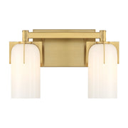 Caldwell 2-Light Bath Vanity Light in Warm Brass