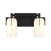 Caldwell 2-Light Bath Vanity Light in Matte Black