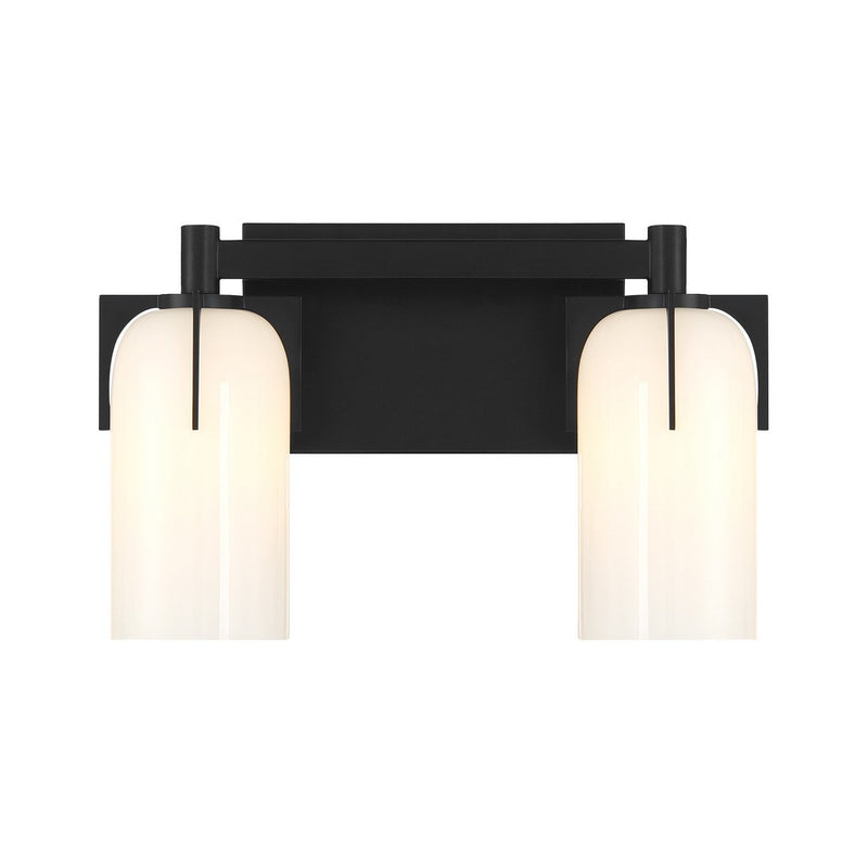 Caldwell 2-Light Bath Vanity Light in Matte Black