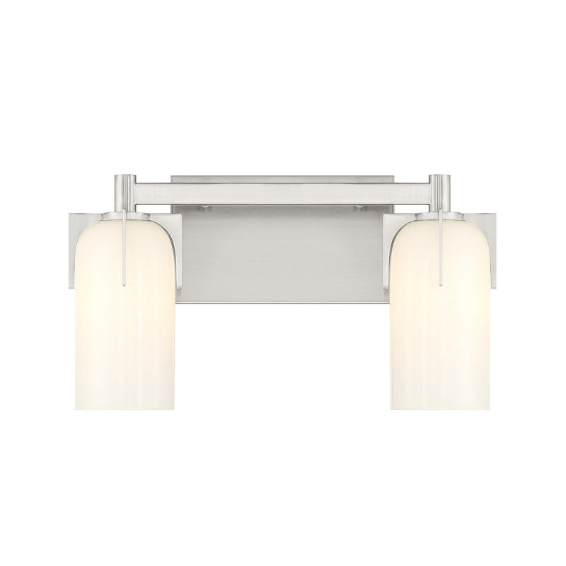 Caldwell 2-Light Bath Vanity Light in Satin Nickel