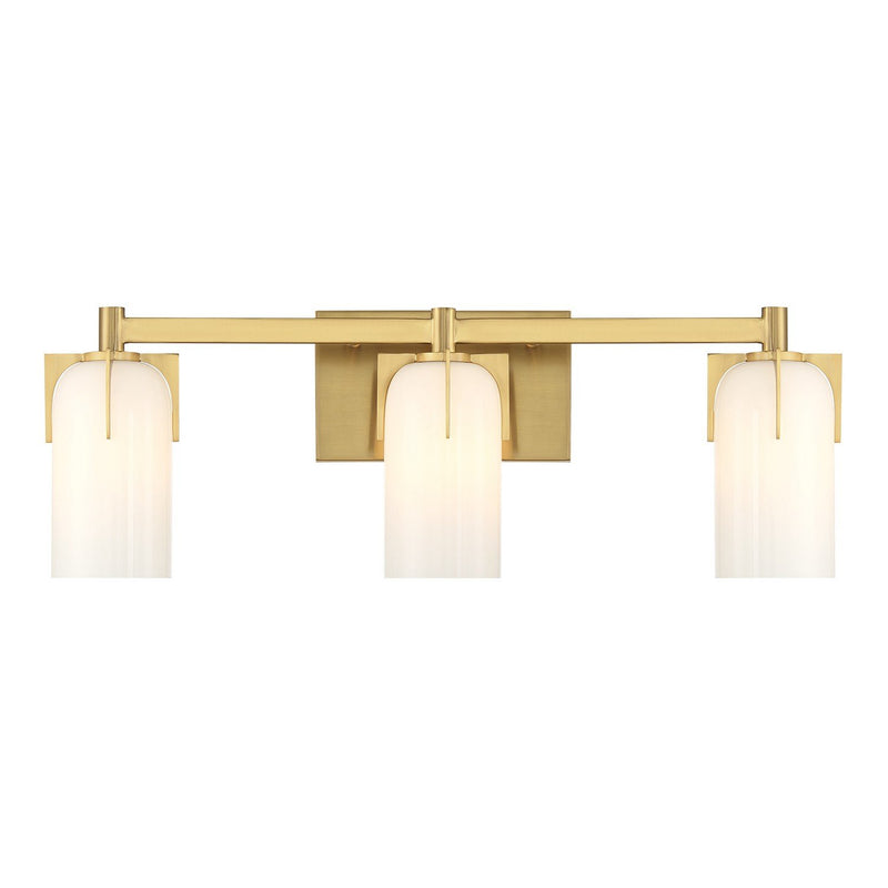 Caldwell 3-Light Bath Vanity Light in Warm Brass