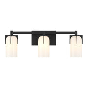 Caldwell 3-Light Bath Vanity Light in Matte Black