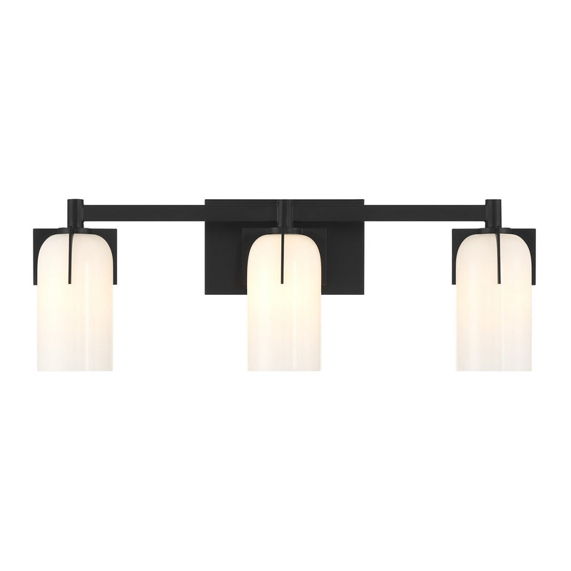 Caldwell 3-Light Bath Vanity Light in Matte Black