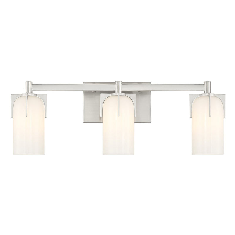 Caldwell 3-Light Bath Vanity Light in Satin Nickel