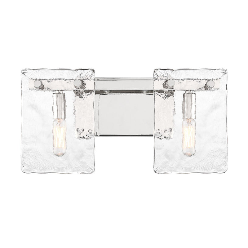 Genry 2-Light Bath Vanity Light in Polished Nickel