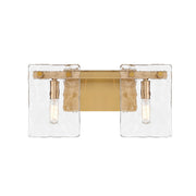 Genry 2-Light Bath Vanity Light in Warm Brass