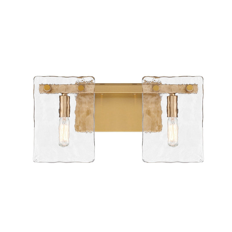 Genry 2-Light Bath Vanity Light in Warm Brass