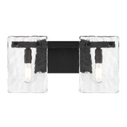 Genry 2-Light Bath Vanity Light in Matte Black
