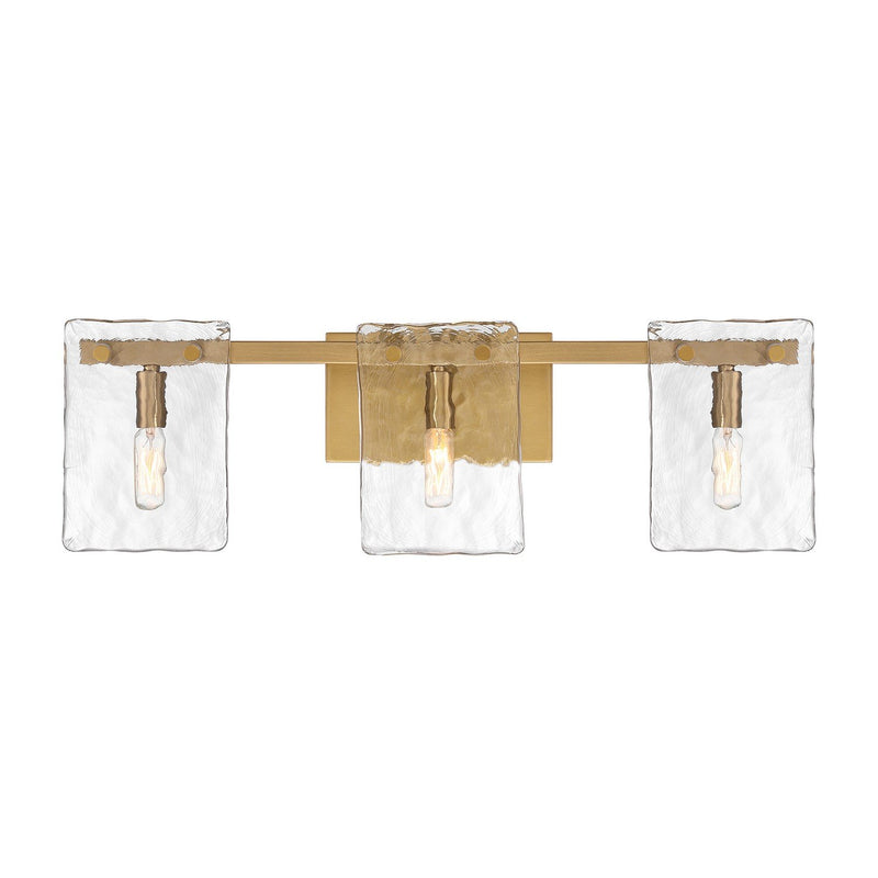 Genry 3-Light Bath Vanity Light in Warm Brass